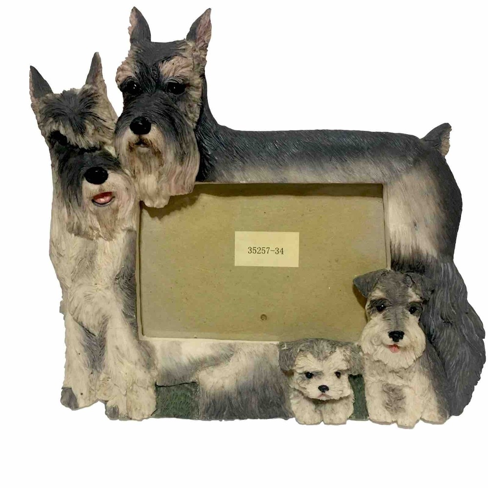3D Schnauzer Family Picture Frame 4 x 6